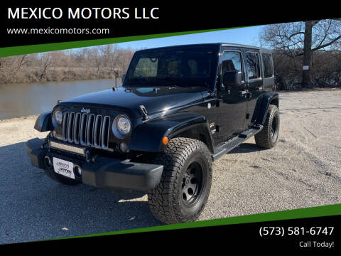 2017 Jeep Wrangler Unlimited for sale at MEXICO MOTORS LLC in Mexico MO