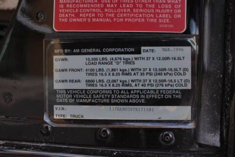 1996 AM General Hummer Open Top