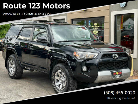 2016 Toyota 4Runner for sale at Route 123 Motors in Norton MA