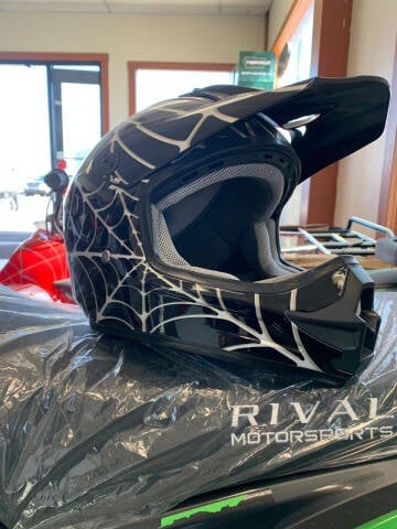 2022 Triangle Helmet Black Spider for sale at SMALL TOWN AUTO SALES in Angola IN