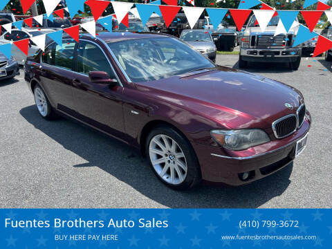 2006 BMW 7 Series for sale at Fuentes Brothers Auto Sales in Jessup MD