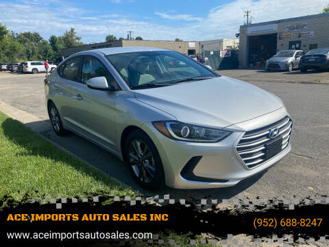 2017 Hyundai Elantra for sale at ACE IMPORTS AUTO SALES INC in Hopkins MN