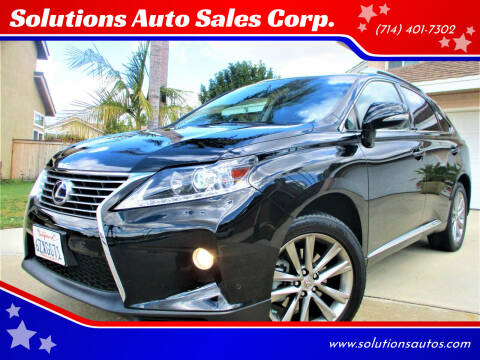 2013 Lexus RX 450h for sale at Solutions Auto Sales Corp. in Orange CA