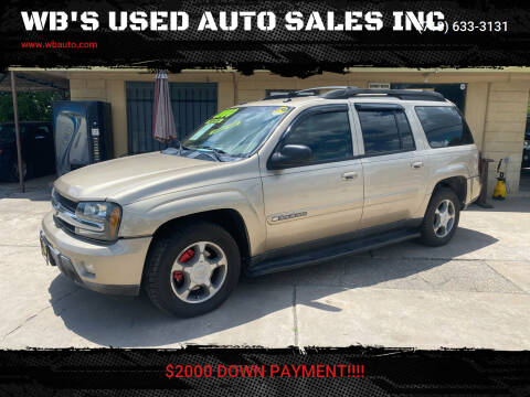 2004 Chevrolet TrailBlazer EXT for sale at WB'S USED AUTO SALES INC in Houston TX