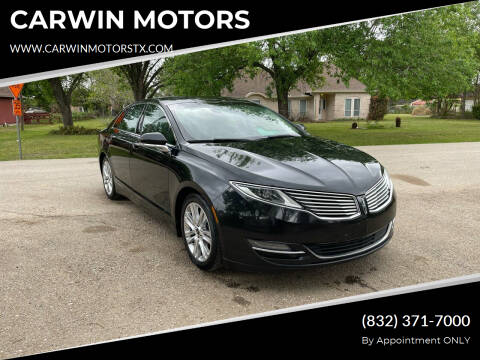 2014 Lincoln MKZ Hybrid for sale at CARWIN in Katy TX