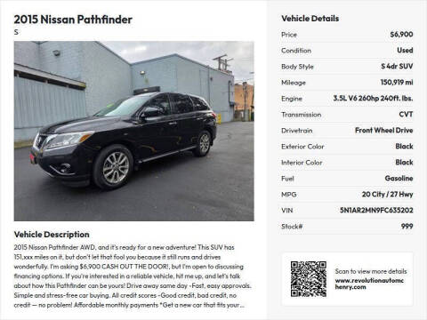 2015 Nissan Pathfinder Platinum