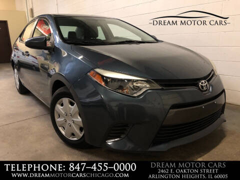 2016 Toyota Corolla for sale at Dream Motor Cars in Arlington Heights IL