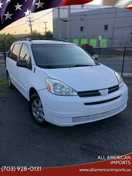 2004 Toyota Sienna for sale at All American Imports in Alexandria VA