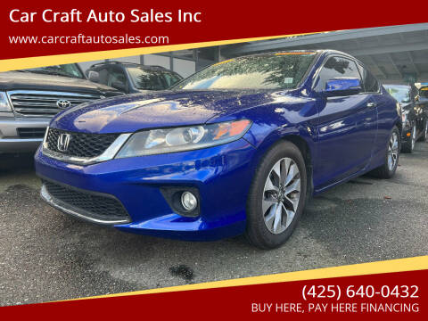 2015 Honda Accord for sale at Car Craft Auto Sales Inc in Lynnwood WA