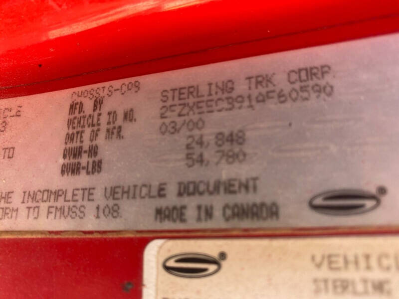 2001 Sterling LT9500 Series