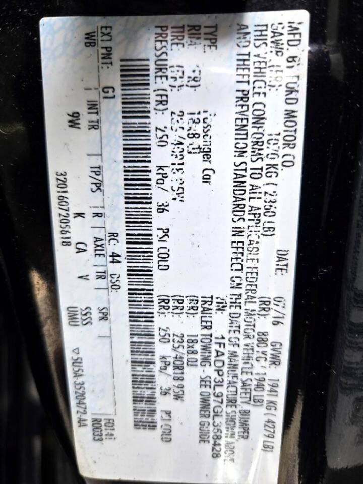 Black 2016 Ford Focus ST ST 4dr Hatchback 31