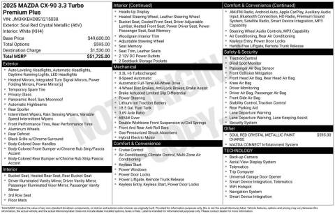2025 Mazda CX-90 3.3 Turbo Premium Plus