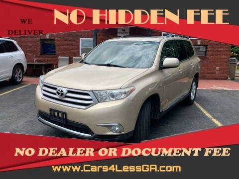 2012 Toyota Highlander for sale at Cars4Less GA in Alpharetta GA