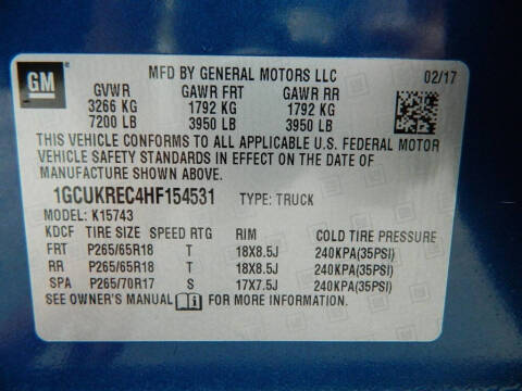 2017 Chevrolet Silverado 1500