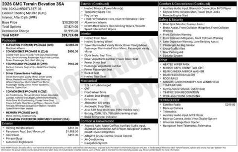2026 GMC Terrain Elevation