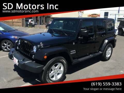 2016 Jeep Wrangler Unlimited for sale at SD Motors Inc in La Mesa CA