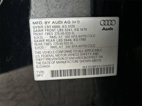 2012 Audi Q7 3.0T quattro S line Prestige