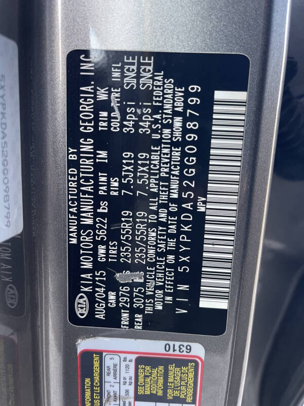 2016 Kia Sorento SX V6