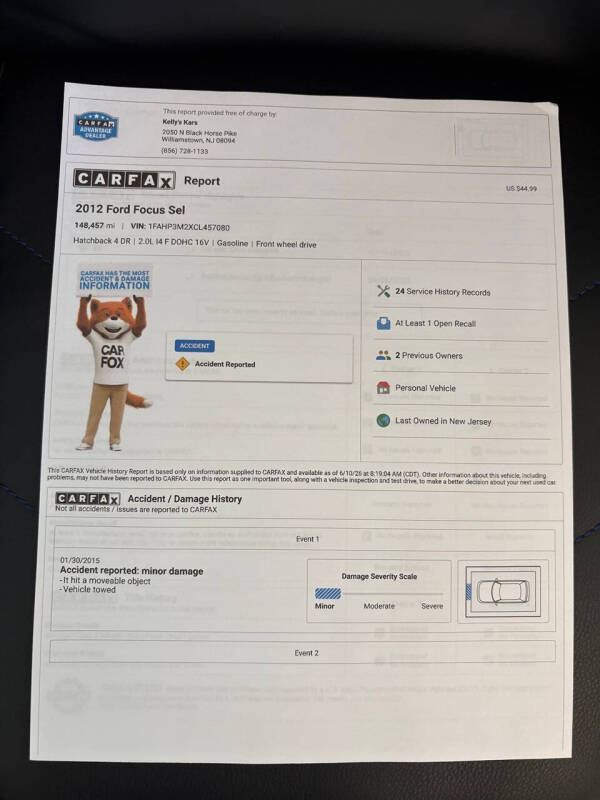 2012 Ford Focus SEL