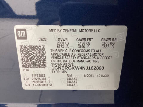 2022 Chevrolet Traverse LT Cloth