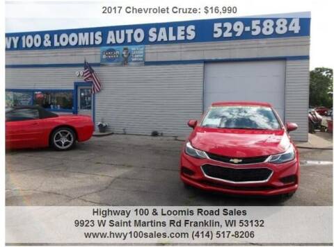 2017 Chevrolet Cruze for sale at Highway 100 & Loomis Road Sales in Franklin WI