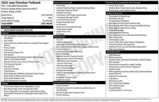 2022 Jeep Cherokee Trailhawk