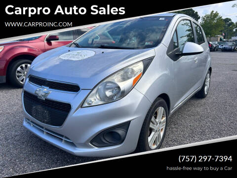 2015 Chevrolet Spark for sale at Carpro Auto Sales in Chesapeake VA