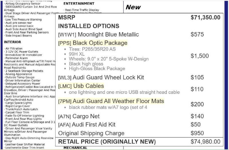 2017 Audi A7 3.0T quattro Prestige