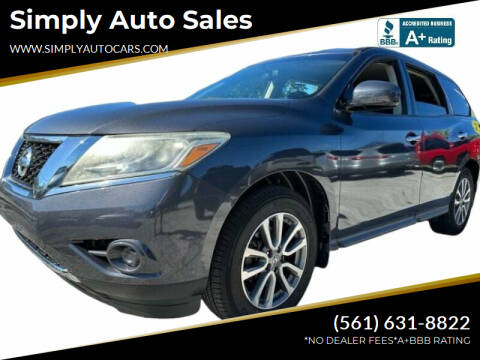 2014 Nissan Pathfinder for sale at Simply Auto Sales in Palm Beach Gardens FL