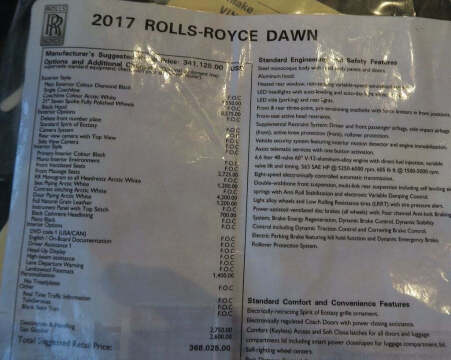2017 Rolls-Royce Dawn