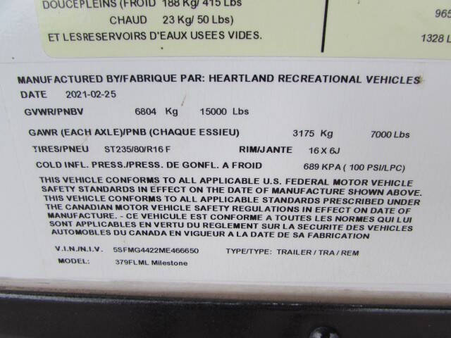 2021 Heartland Milestone