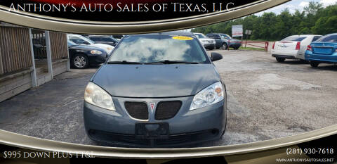 2008 Pontiac G6 for sale at Anthony's Auto Sales of Texas, LLC in La Porte TX