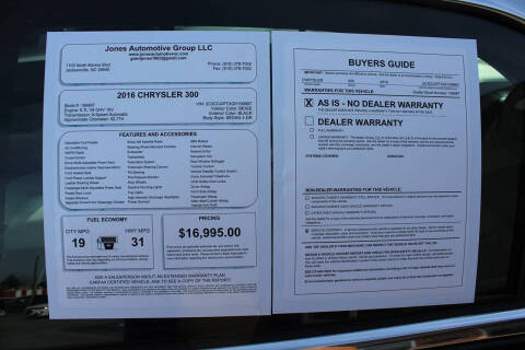 2016 Chrysler 300 C Platinum