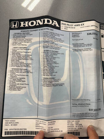 2020 Honda Pilot EX