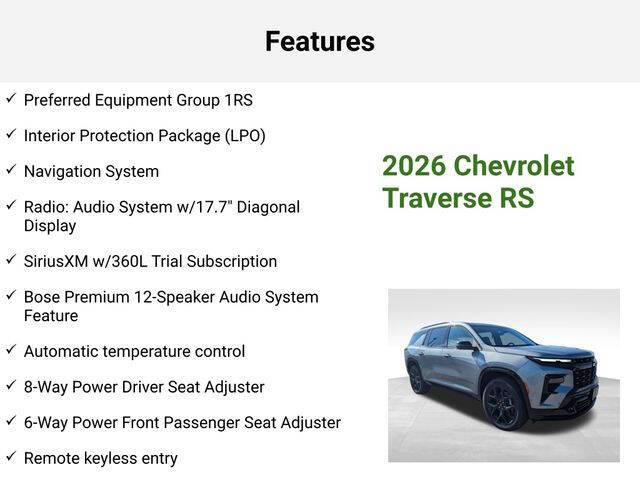 2026 Chevrolet Traverse RS