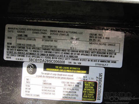 2025 BWISE Dump DTR610LP-7-D