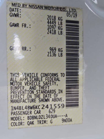 2019 Nissan Altima 2.5 S