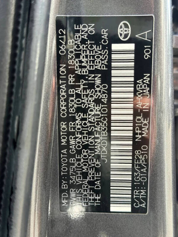 2012 Toyota Prius c