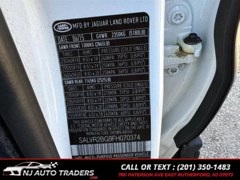 2015 Land Rover Range Rover Evoque Pure Premium