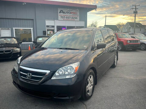 2005 Honda Odyssey for sale at AutoPro Virginia LLC in Virginia Beach VA