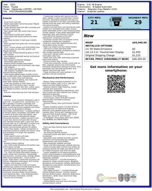 2021 Toyota Highlander Limited