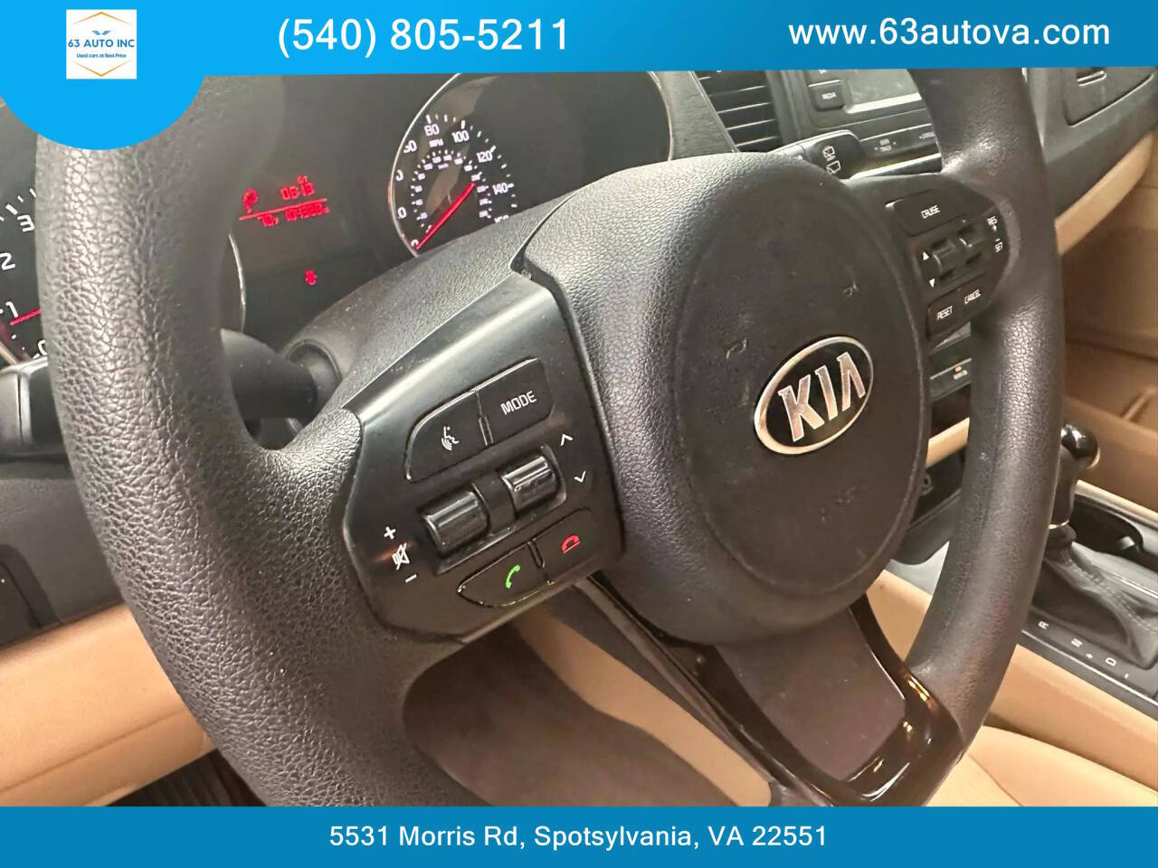 2016 Kia Sedona for sale at 63 Auto Inc in Spotsylvania, VA