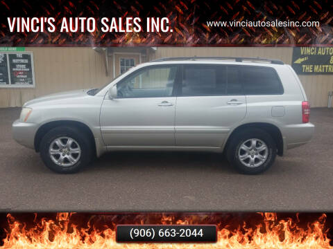 2003 Toyota Highlander for sale at Vinci's Auto Sales Inc. in Bessemer MI