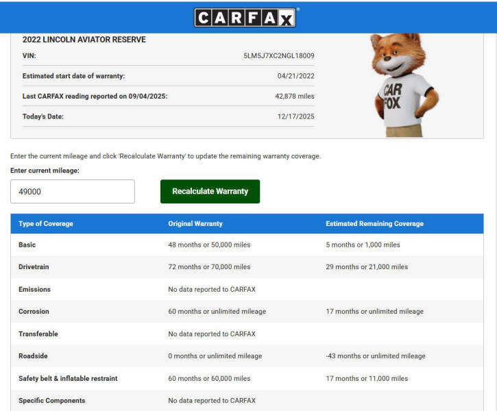 2022 Lincoln Aviator Reserve