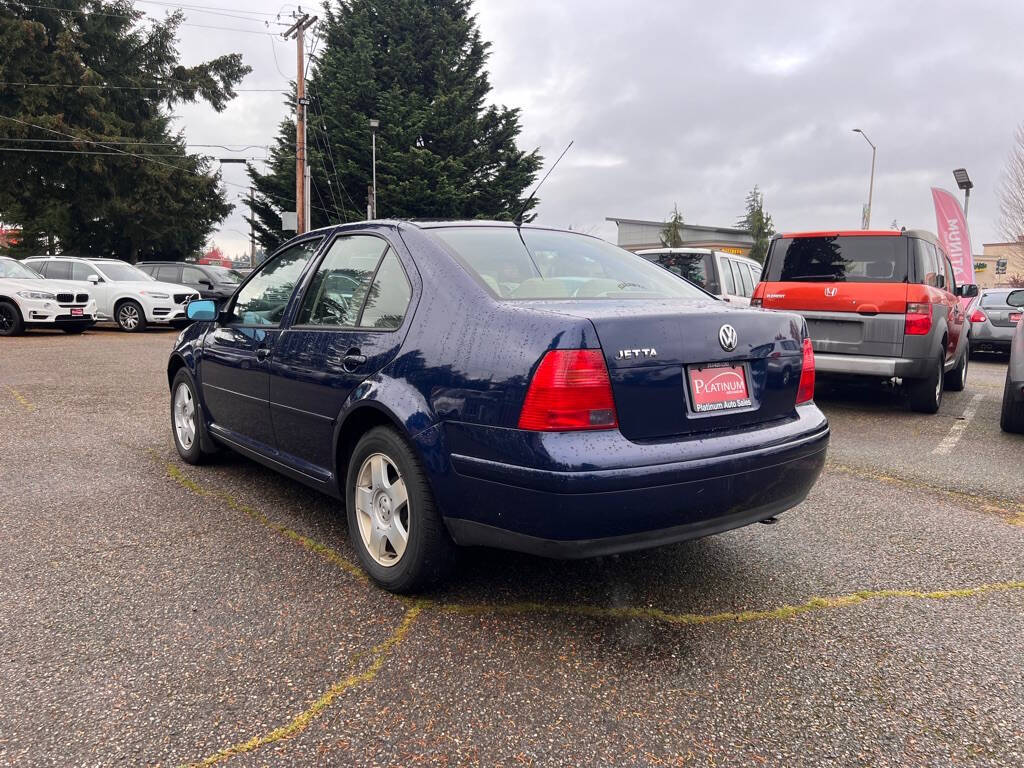 2001 Volkswagen Jetta for sale at PLATINUM AUTO SALES INC in Lacey, WA