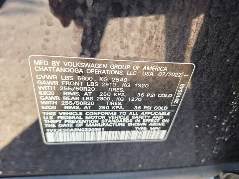 2022 Volkswagen Atlas Cross Sport V6 SE