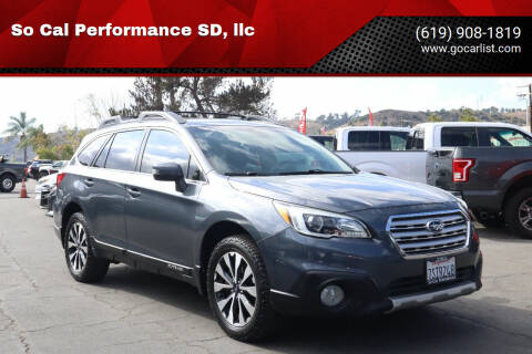 2016 Subaru Outback for sale at So Cal Performance SD, llc in San Diego CA