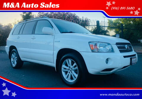 2007 Toyota Highlander Hybrid for sale at M&A Auto Sales in Sacramento CA