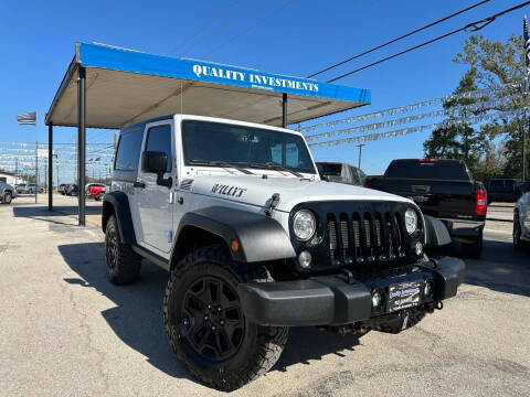 2017 Jeep Wrangler for sale at Quality Investments in Tyler TX