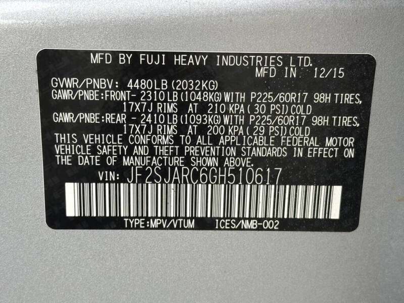 2016 Subaru Forester 2.5i Limited